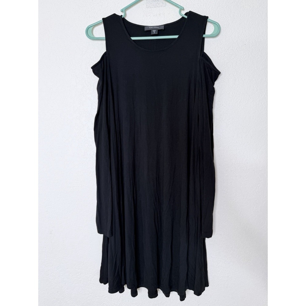 KAREN KANE‎ Cold Shoulder Dress Womens S Black Jersey Cold Shoulder Swing